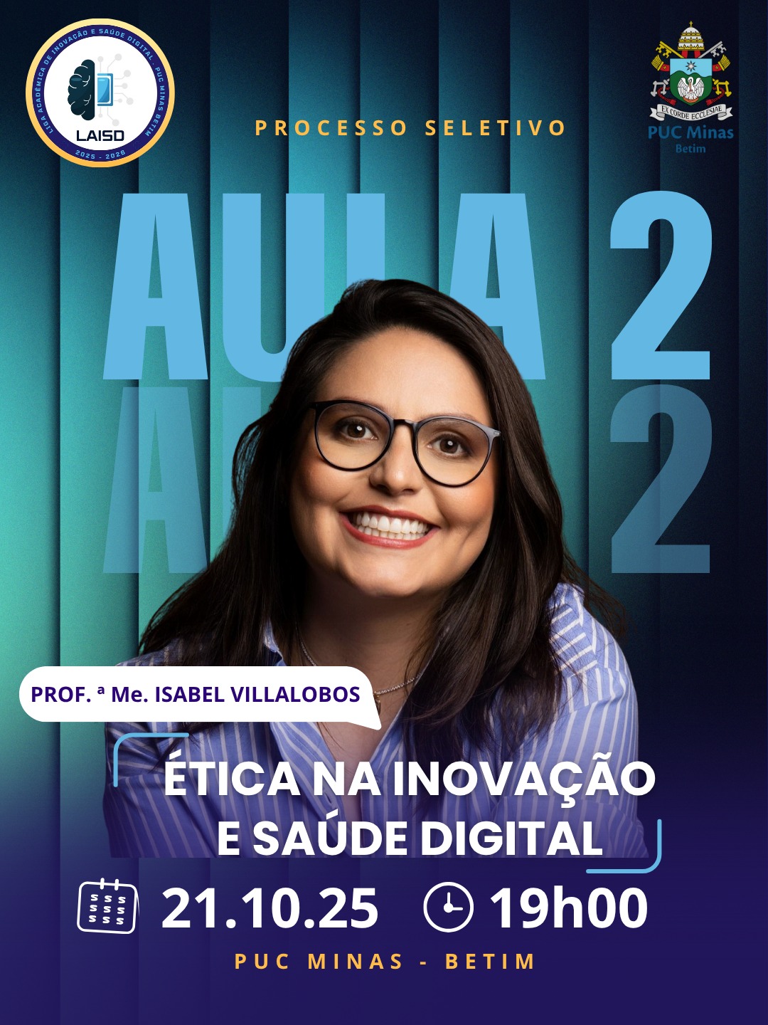 Convite para a Aula 2 e prova do processo seletivo da LAISD